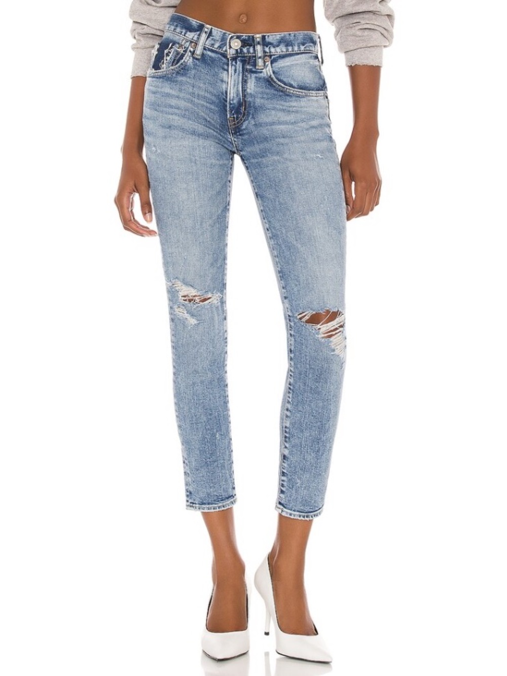 Moussy Vintage MV Billings Destroyed Skinny Jean Size 27